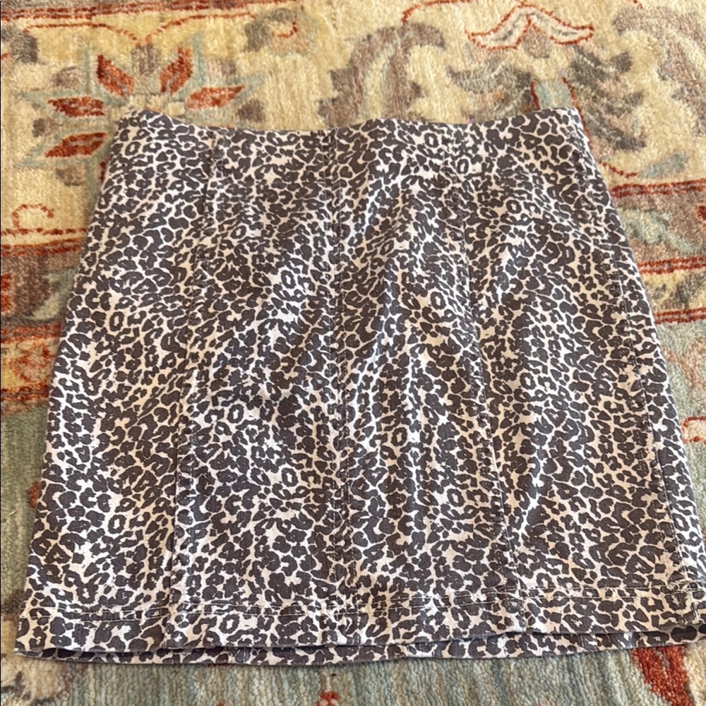 free people Stylish Leopard Print Skirt